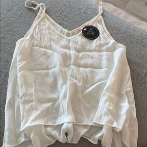 Alythea White Sheer Camisole Top